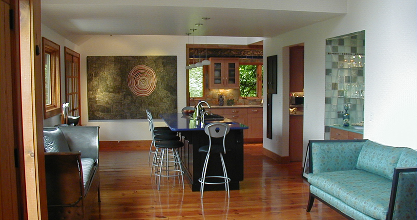 Island Bar with Granite Top.
