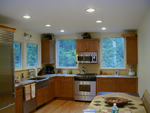 A modern looking kitchen with shaker doors.